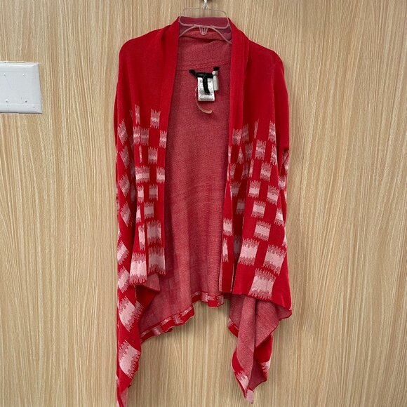 BCBGMAXAZRIA red print open cardigan size xs/s - Picture 1 of 5